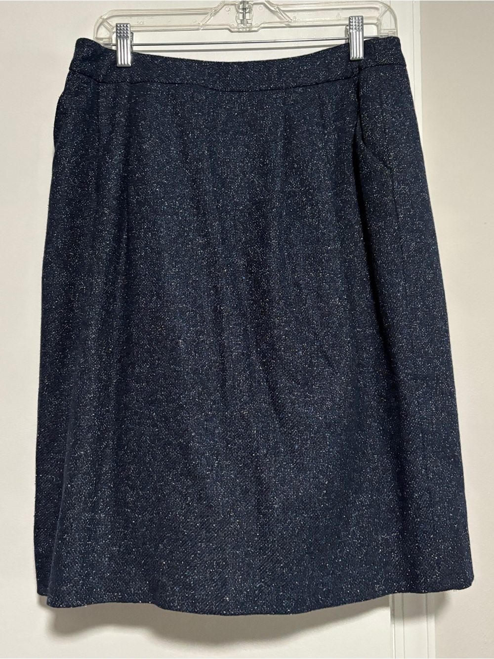 Lafayette 148 New York Blue Wool Blend Skirt